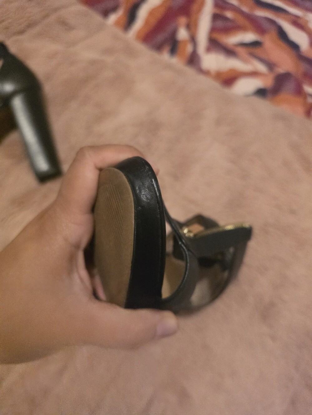 Franco Sarto-Myriad Black T-Zip Block Heel Sandal - Picture 15 of 16